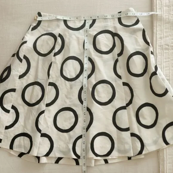 NWT Banana Republic Black and White Silk Blend Skirt‎ size 4 Petite - Picture 8 of 8
